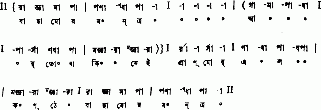 Notation bachha mor