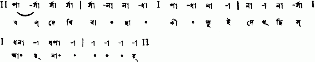 Notation bal dekhi bachha