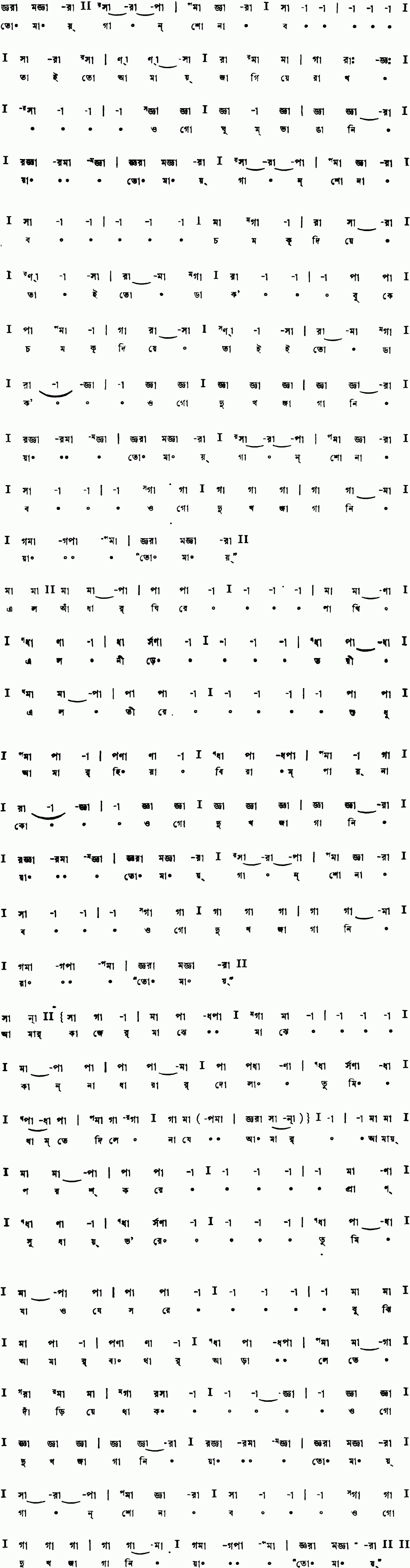 Notation tomay gan shonabo
